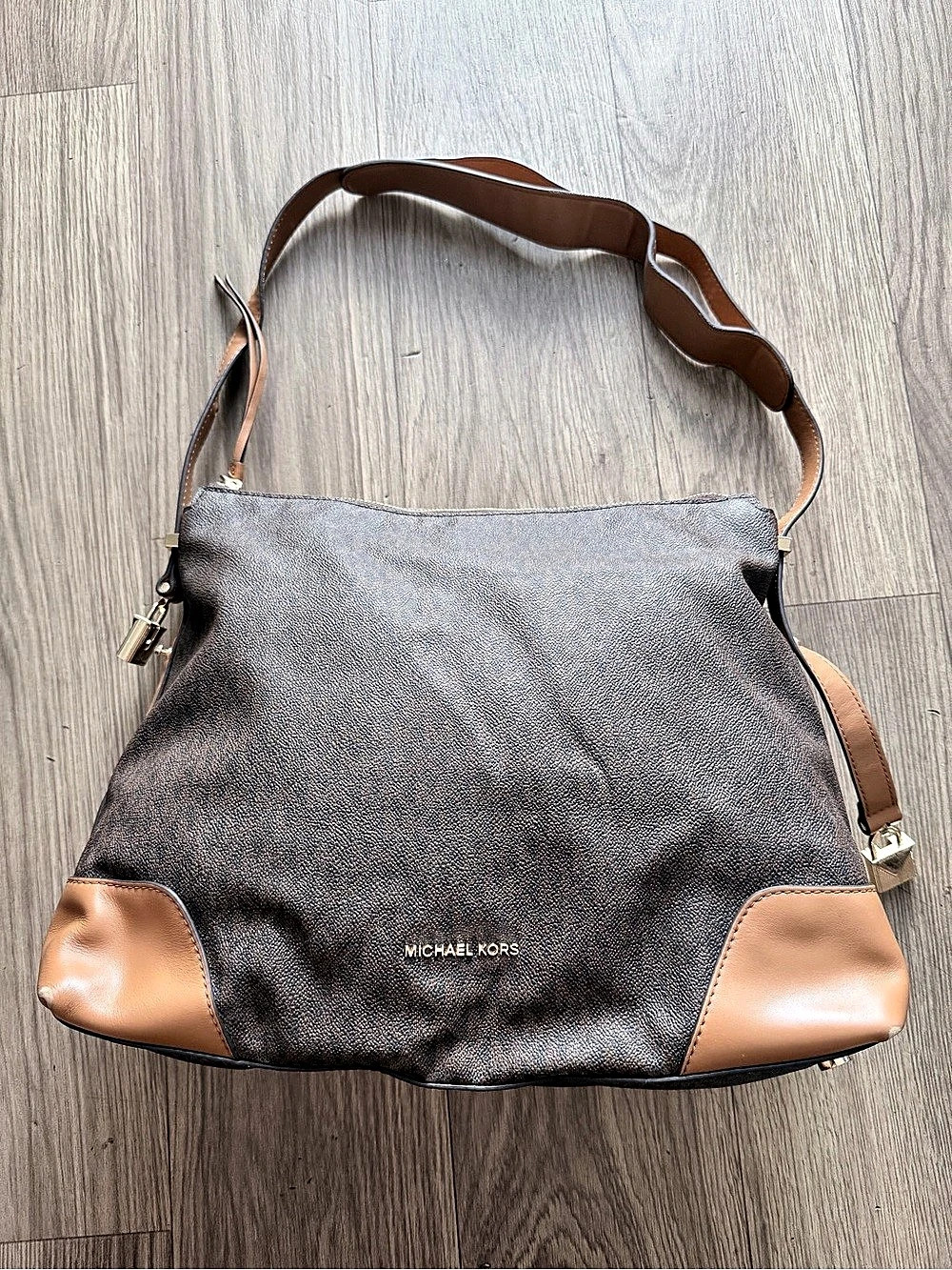 MICHAEL Kors Brown & Pink Hobo Bag